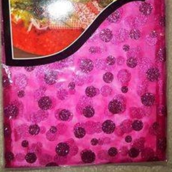 NEW! FABRIC PINK GLITTER DOT GARLAND ( QTY. 3 PACKAGES) - Picture 2 of 2